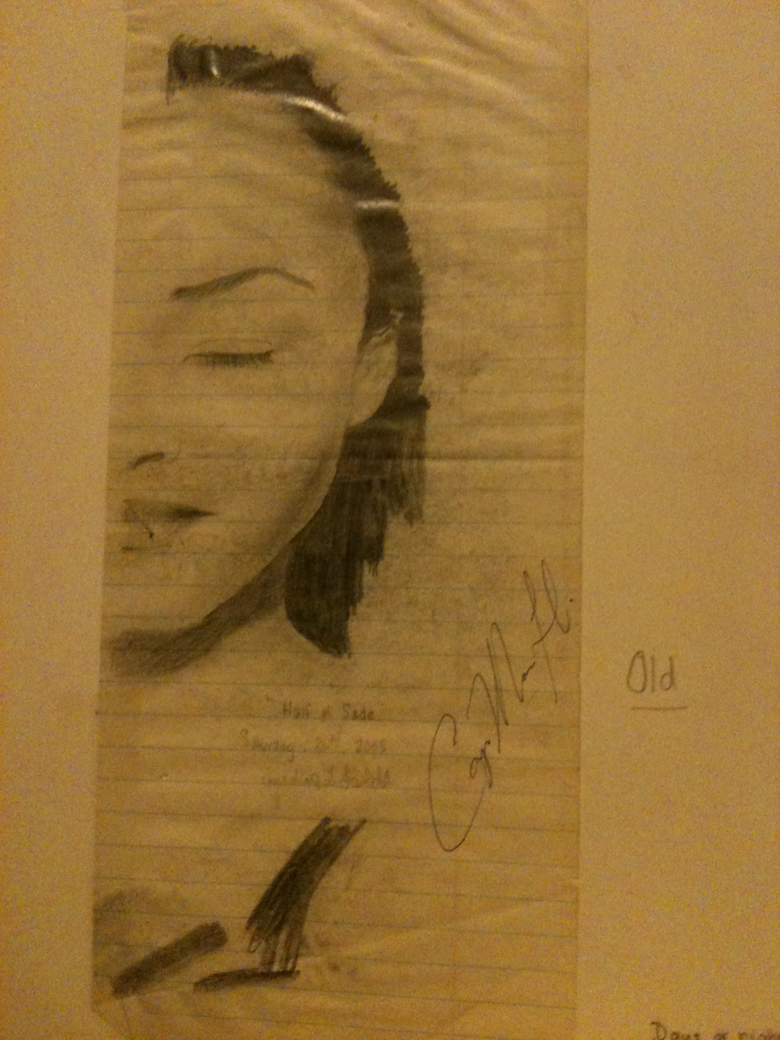 Sade's Face Pencil on Paper Sketch
